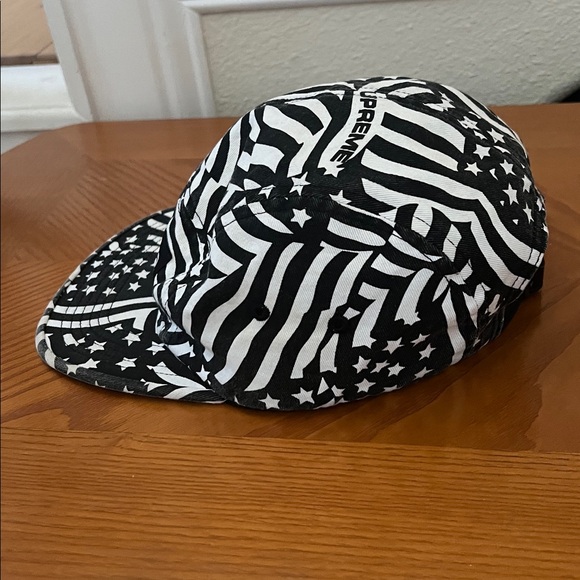 Supreme Hat Supreme Washed Chino Twill Camp Cap (SS20 stars stripes black white - Picture 4 of 10